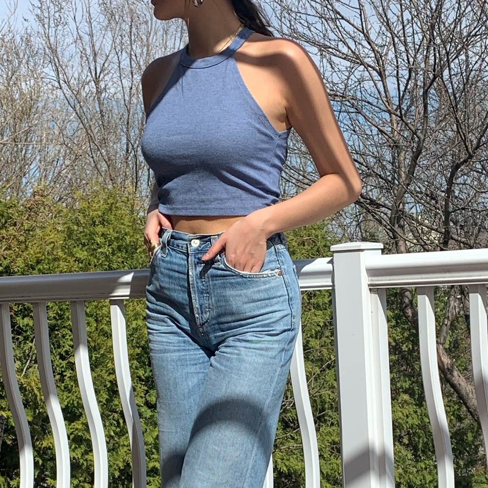 Zara halter crop tank